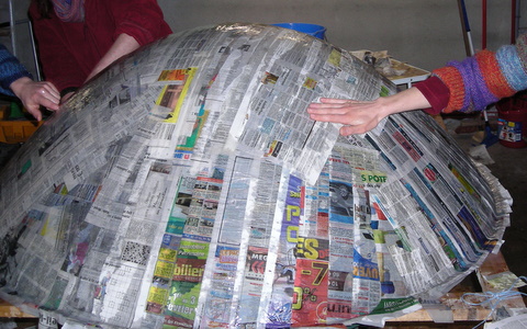 Fabrication d'une parabole en papier mach